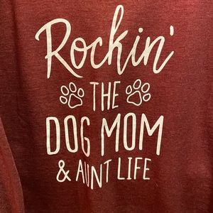 Burgundy sweatshirt 2X, super soft! Rockin the dog mom and Aunt Life! Plus size